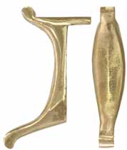 Schuetzen buttplate, medium size, sand cast brass

Inside cut for buttplate is 4-3/4", width is 1-3/4"